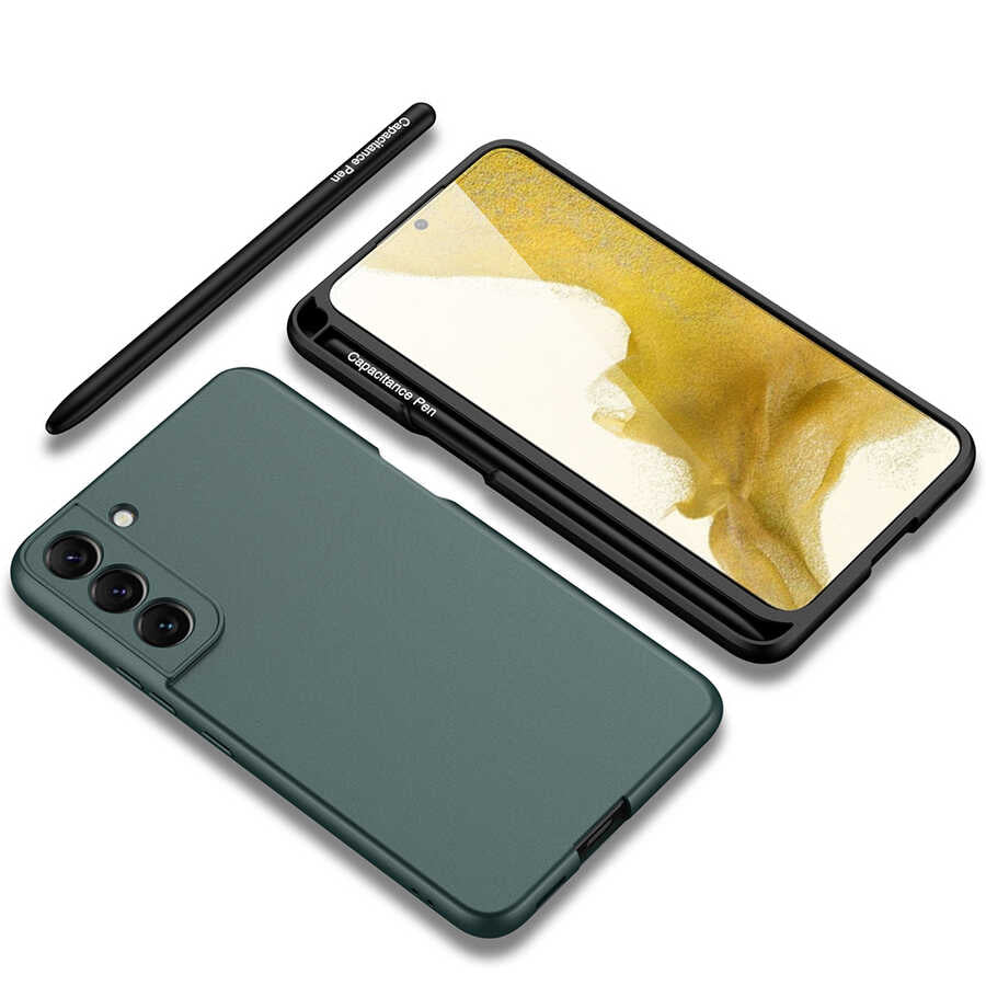 Galaxy S22 Plus Kılıf Zore Kalemli Kıpta Kapak Mürdüm