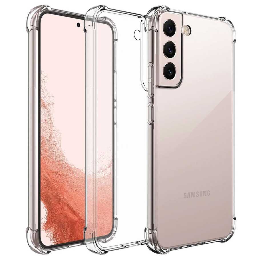 Galaxy S22 Plus Kılıf Zore Kamera Korumalı Nitro Anti Shock Silikon Renksiz