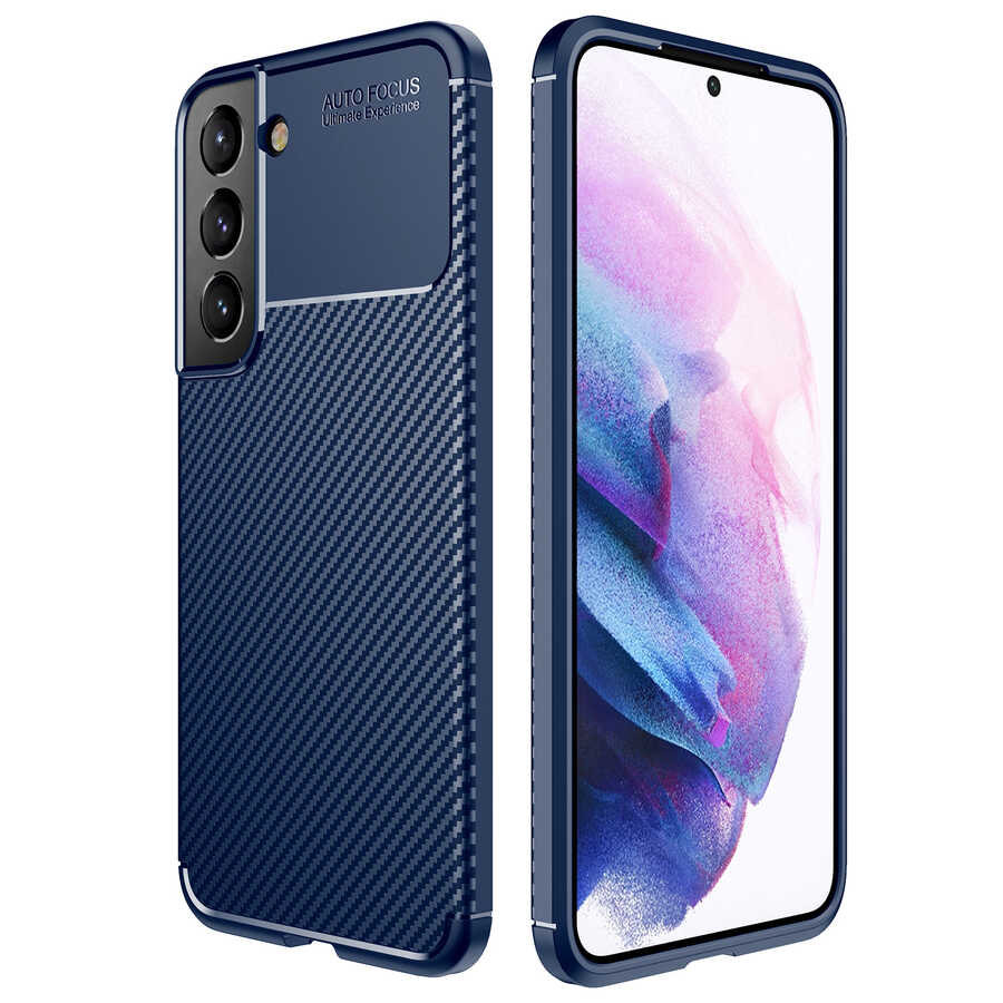 Galaxy S22 Plus Kılıf Zore Negro Silikon Kapak Lacivert