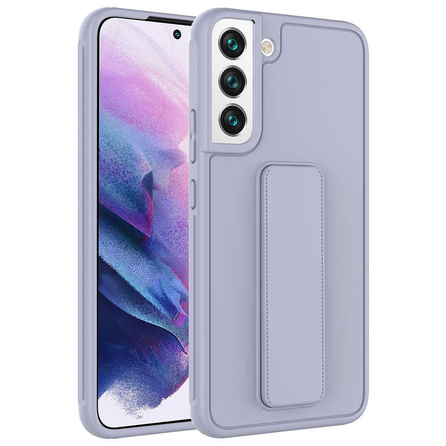 Galaxy S22 Plus Kılıf Zore Qstand Kapak Gri