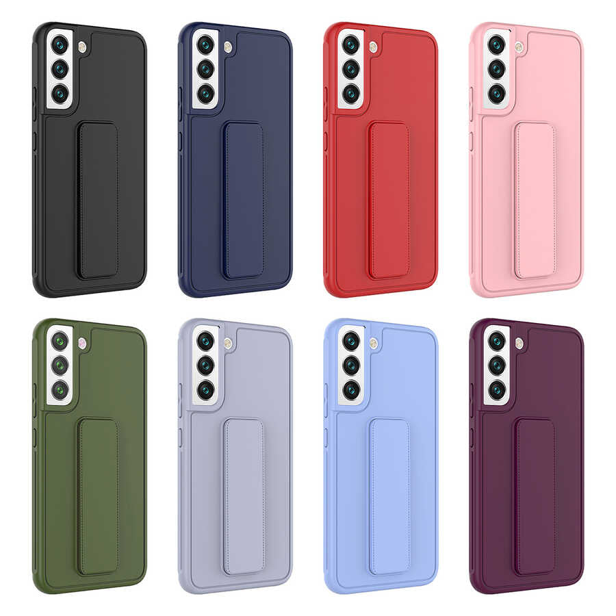 Galaxy S22 Plus Kılıf Zore Qstand Kapak Lacivert