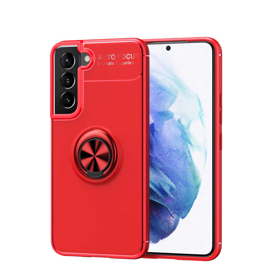 Galaxy S22 Plus Kılıf Zore Ravel Silikon Kapak Kırmızı