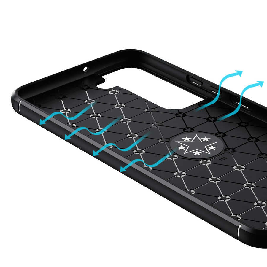 Galaxy S22 Plus Kılıf Zore Ravel Silikon Kapak Mavi