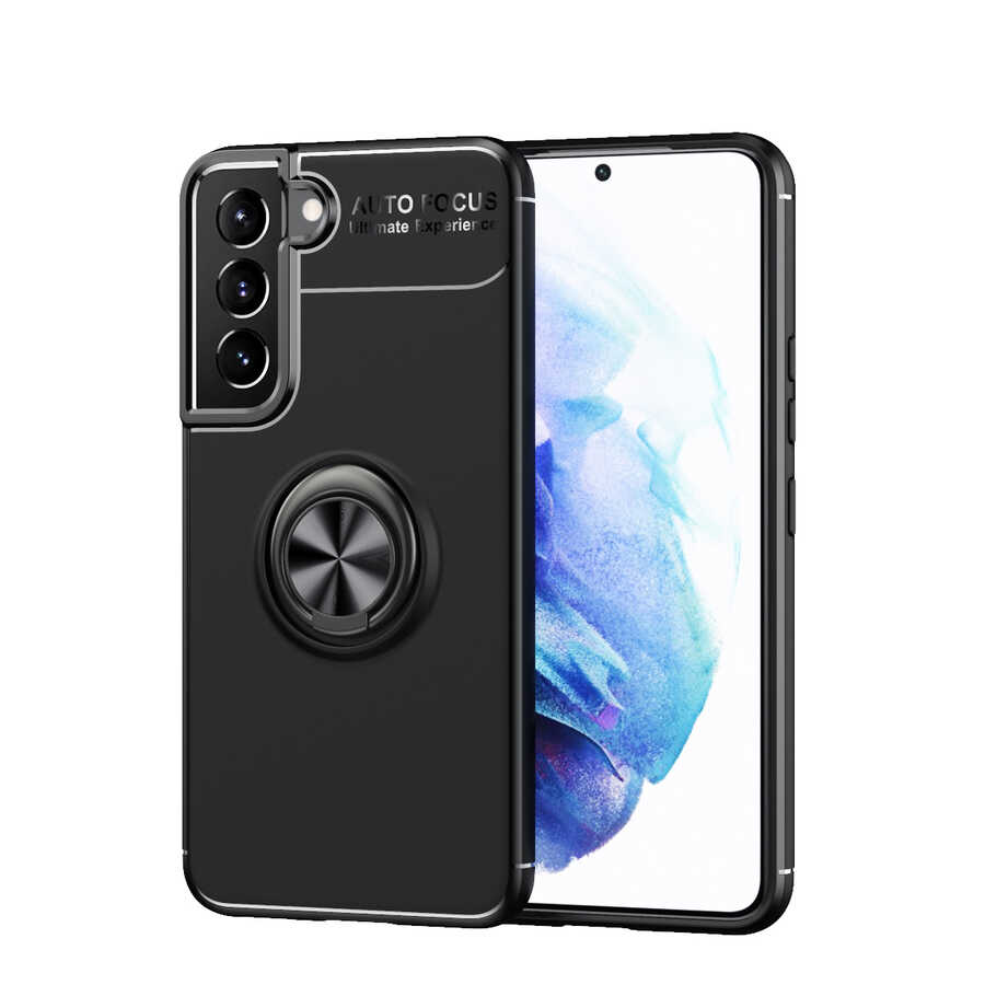 Galaxy S22 Plus Kılıf Zore Ravel Silikon Kapak Siyah