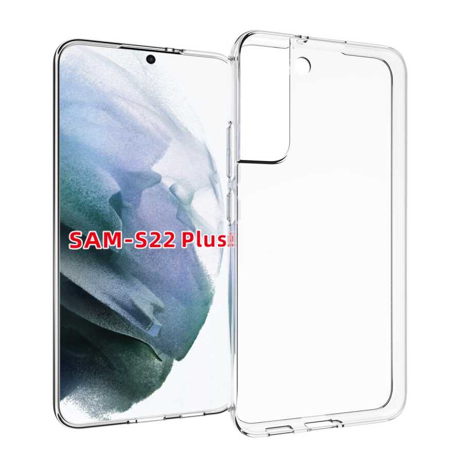 Galaxy S22 Plus Kılıf Zore Süper Silikon Kapak Renksiz