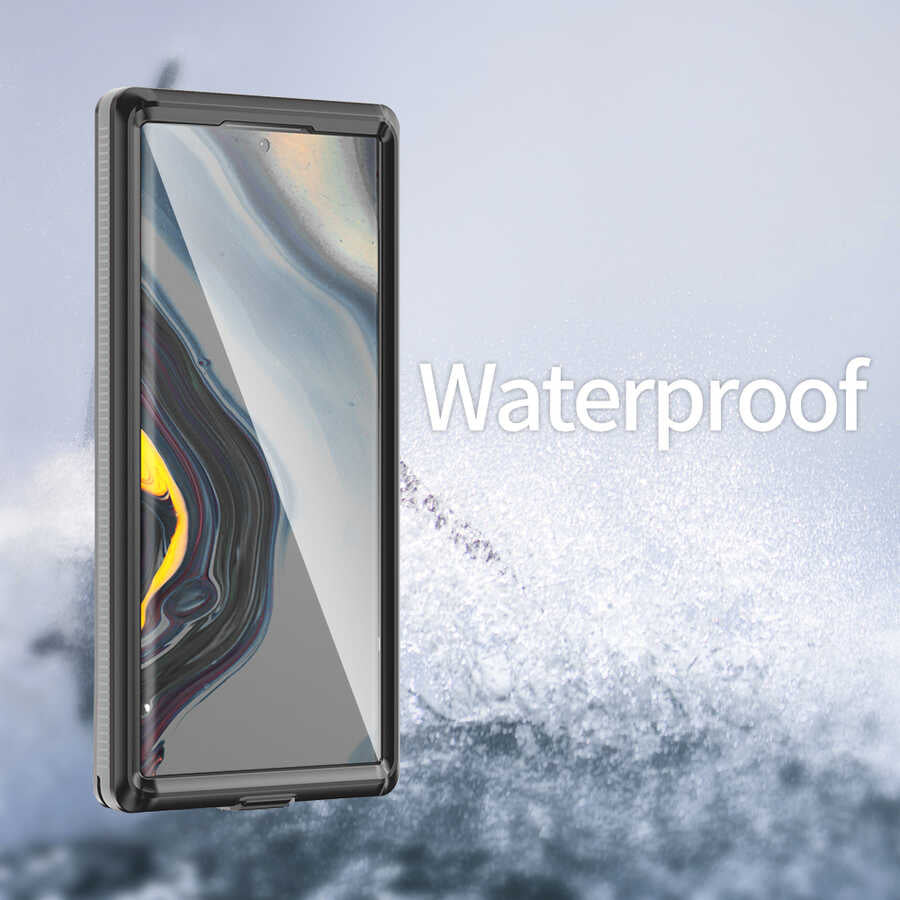 Galaxy S22 Ultra Kılıf 1-1 Su Geçirmez Kılıf Siyah