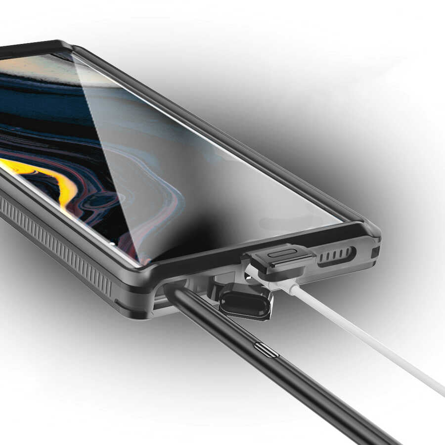 Galaxy S22 Ultra Kılıf 1-1 Su Geçirmez Kılıf Siyah