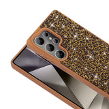 Galaxy S22 Ultra Kılıf Parlak Taşlı Tasarım Zore Pırlanta Kapak Gold