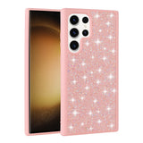 Galaxy S22 Ultra Kılıf Parlak Taşlı Tasarım Zore Pırlanta Kapak Pembe