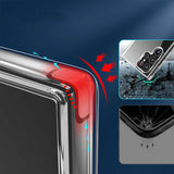 Galaxy S22 Ultra Kılıf Standlı Şeffaf Silikon Zore L-Stand Kapak Renksiz