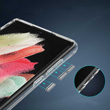 Galaxy S22 Ultra Kılıf Standlı Şeffaf Silikon Zore L-Stand Kapak Renksiz