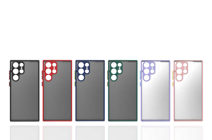 Galaxy S22 Ultra Kılıf Zore Hux Kapak Pembe