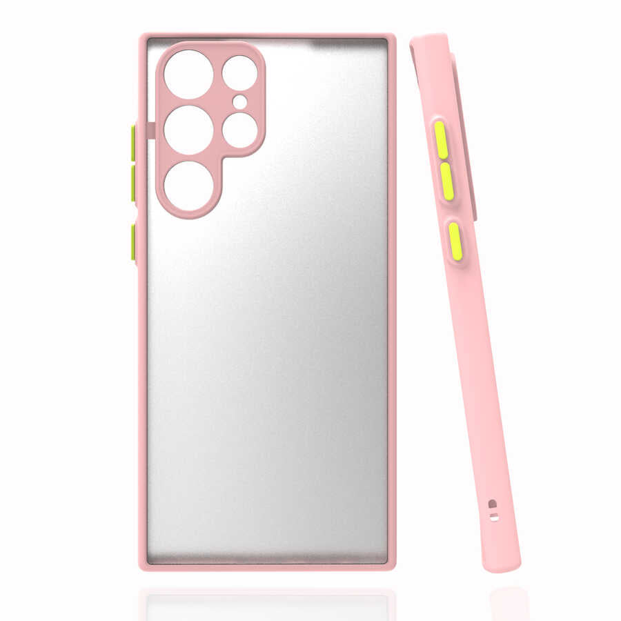 Galaxy S22 Ultra Kılıf Zore Hux Kapak Pembe