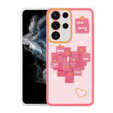 Galaxy S22 Ultra Kılıf Zore M-Fit Desenli Kapak Love Story No2