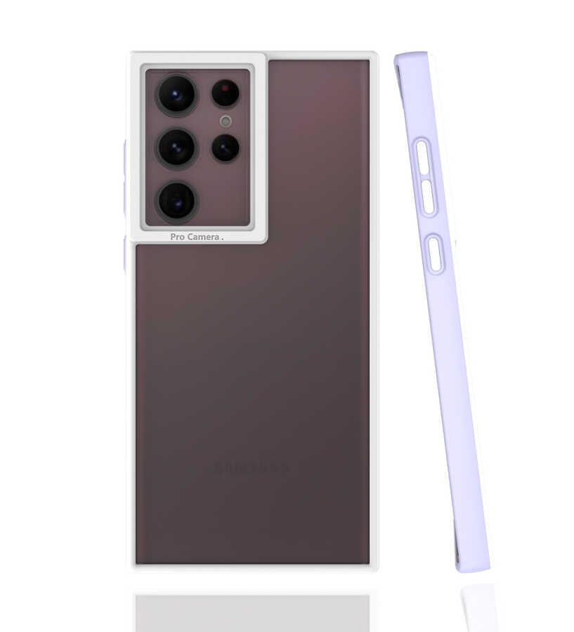 Galaxy S22 Ultra Kılıf Zore Mima Kapak Lila