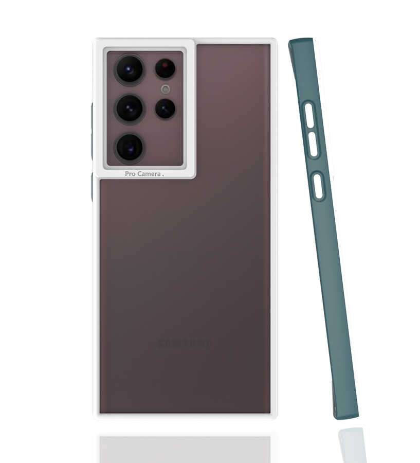 Galaxy S22 Ultra Kılıf Zore Mima Kapak Koyu Yeşil