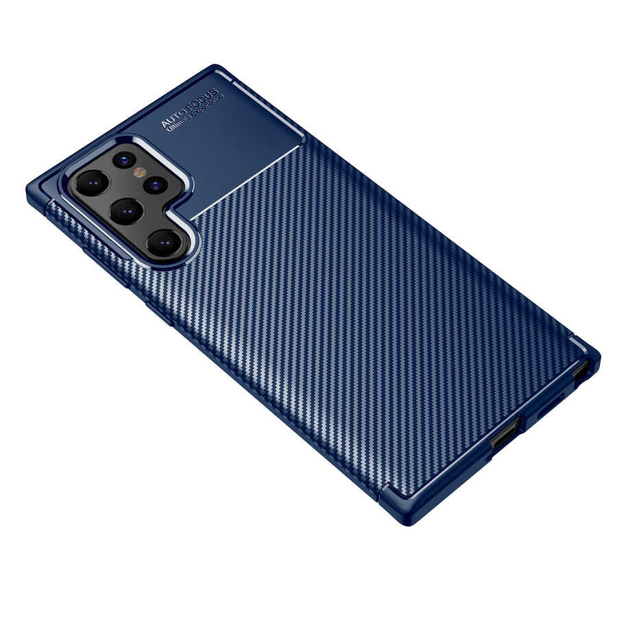 Galaxy S22 Ultra Kılıf Zore Negro Silikon Kapak Lacivert