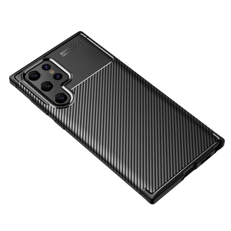 Galaxy S22 Ultra Kılıf Zore Negro Silikon Kapak Siyah