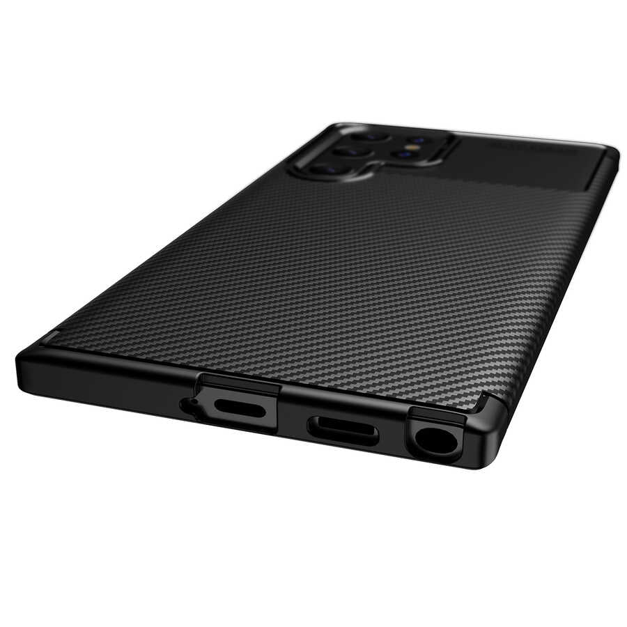Galaxy S22 Ultra Kılıf Zore Negro Silikon Kapak Lacivert