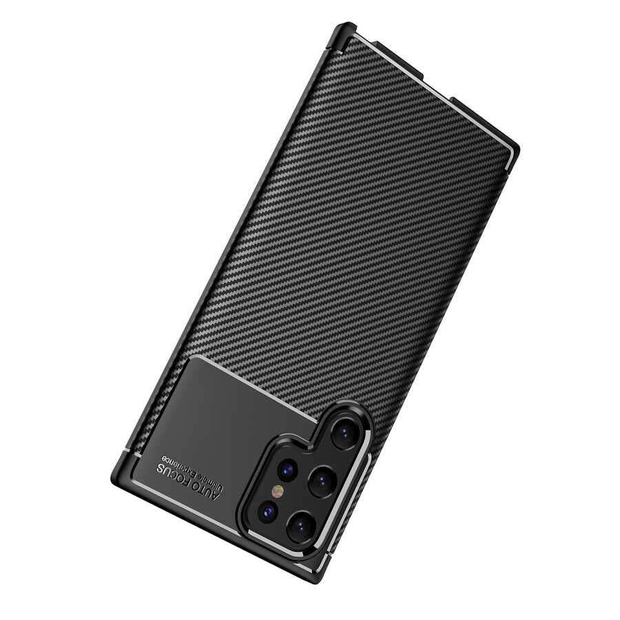 Galaxy S22 Ultra Kılıf Zore Negro Silikon Kapak Siyah