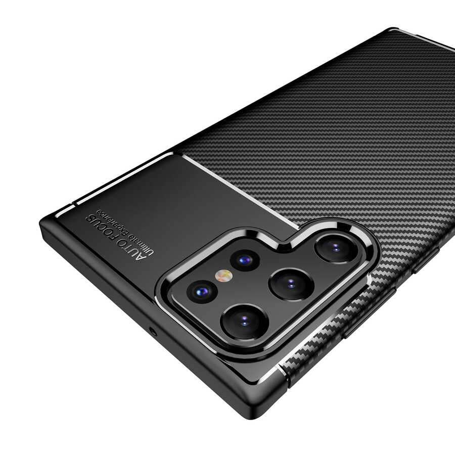 Galaxy S22 Ultra Kılıf Zore Negro Silikon Kapak Siyah