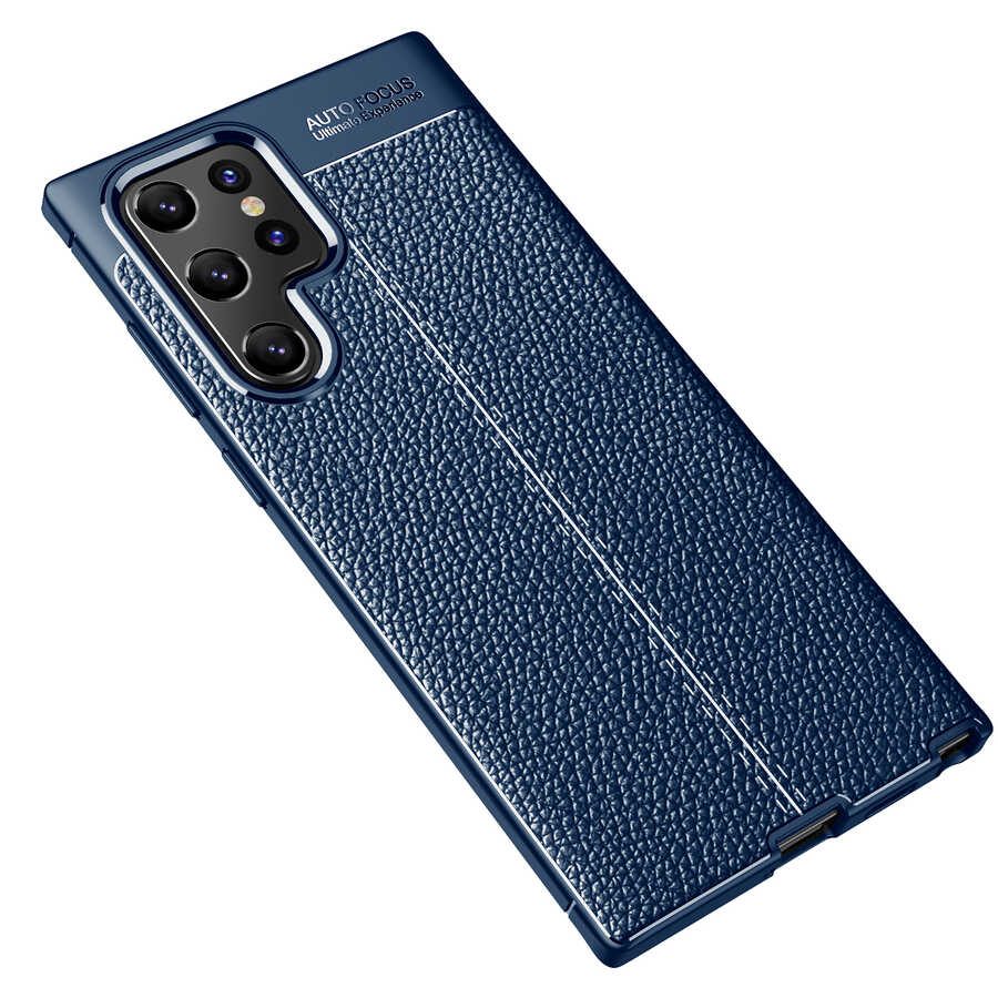 Galaxy S22 Ultra Kılıf Zore Niss Silikon Kapak Lacivert