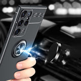 Galaxy S22 Ultra Kılıf Zore Ravel Silikon Kapak Siyah