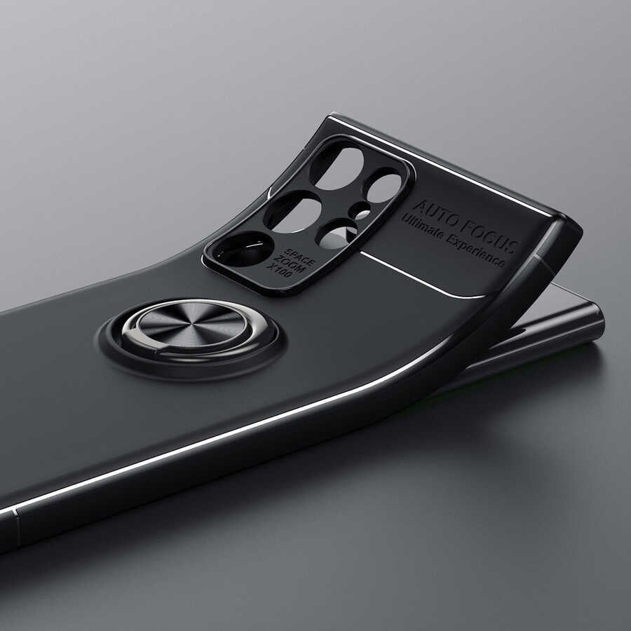 Galaxy S22 Ultra Kılıf Zore Ravel Silikon Kapak Kırmızı