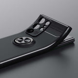 Galaxy S22 Ultra Kılıf Zore Ravel Silikon Kapak Siyah-Mavi