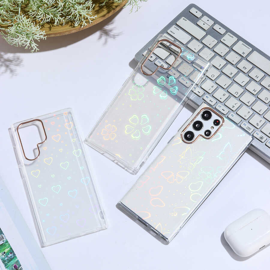 Galaxy S22 Ultra Kılıf Zore Sidney Desenli Sert Kapak Flower No3
