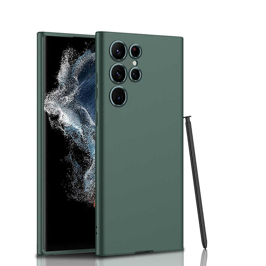 Galaxy S22 Ultra Kılıf Zore Silikon Kıpta Kapak Rose Gold