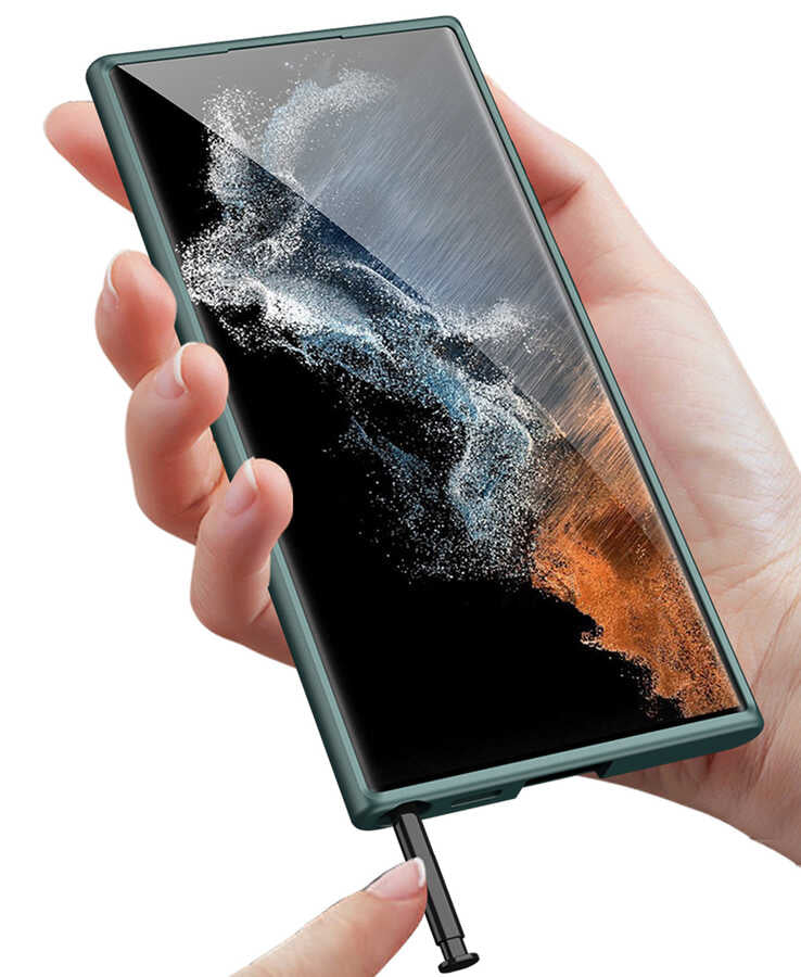 Galaxy S22 Ultra Kılıf Zore Silikon Kıpta Kapak Rose Gold