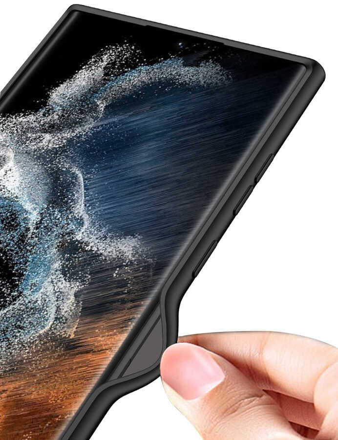 Galaxy S22 Ultra Kılıf Zore Silikon Kıpta Kapak Rose Gold