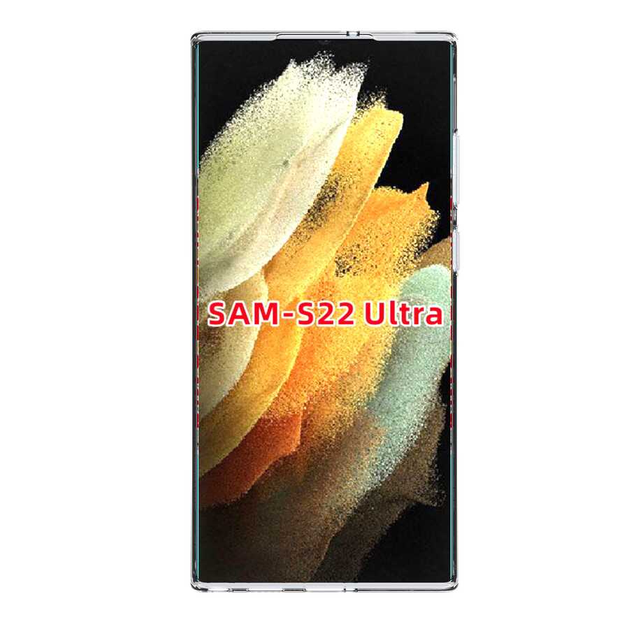 Galaxy S22 Ultra Kılıf Zore Süper Silikon Kapak Renksiz