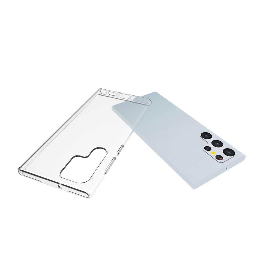 Galaxy S22 Ultra Kılıf Zore Süper Silikon Kapak Renksiz