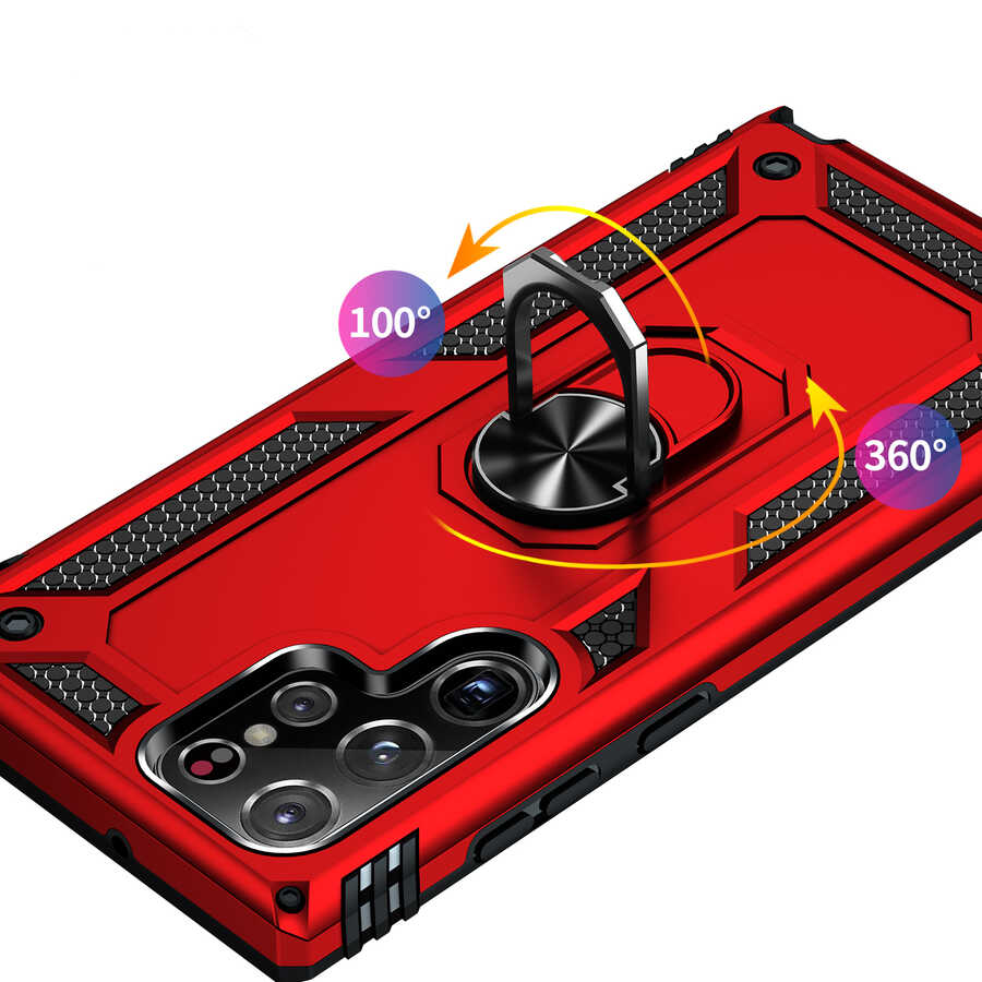 Galaxy S22 Ultra Kılıf Zore Vega Kapak Rose Gold