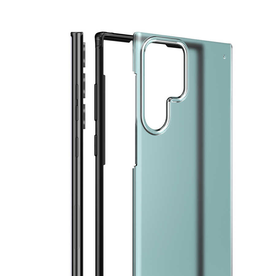 Galaxy S22 Ultra Kılıf Zore Volks Kapak Siyah