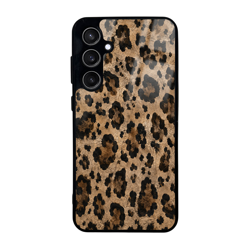 Galaxy S23 FE Kılıf Kamera Korumalı Desenli Zore Lusi Kapak Kahve Leopar