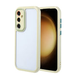 Galaxy S23 FE Kılıf Kamera Korumalı Renkli Kenar ve Çerçeve Tasarımlı Zore Vitamin Kapak Yeşil