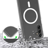 Galaxy S23 FE Kılıf M-safe Şarj Özellikli Şeffaf Sert PC Zore Embos Kapak Renksiz