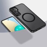 Galaxy S23 FE Kılıf Sert PC Arka Yüzey Wireless Şarj Özellikli Zore Flet M-safe Kapak Renksiz