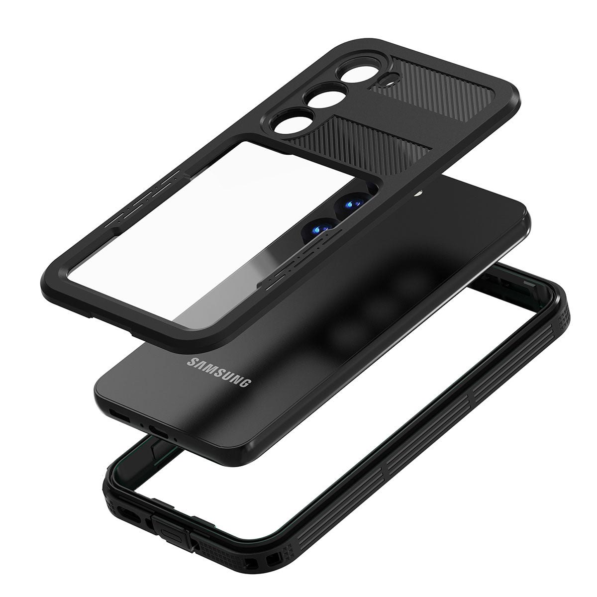 Galaxy S23 Kılıf 1-1 Su Geçirmez Kılıf Siyah