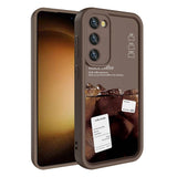 Galaxy S23 Kılıf Kamera Korumalı Baskılı Arka Yüzey Zore Klas Kapak Açık Kahve