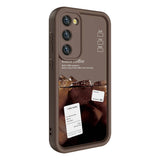 Galaxy S23 Kılıf Kamera Korumalı Baskılı Arka Yüzey Zore Klas Kapak Koyu Kahve