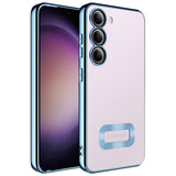 Galaxy S23 Kılıf Kamera Korumalı Logo Gösteren Zore Omega Kapak Sierra Mavi