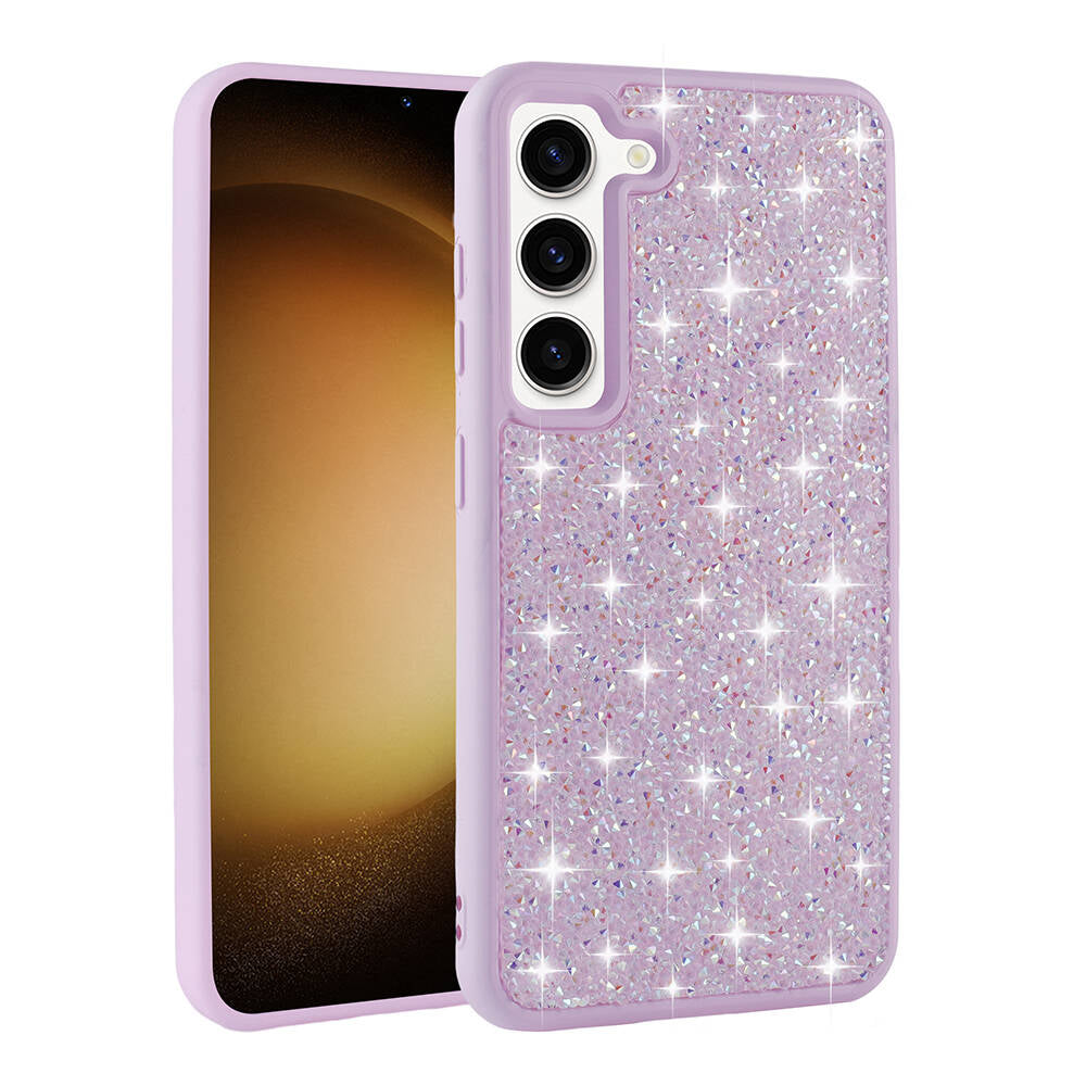 Galaxy S23 Kılıf Parlak Taşlı Tasarım Zore Pırlanta Kapak Siyah