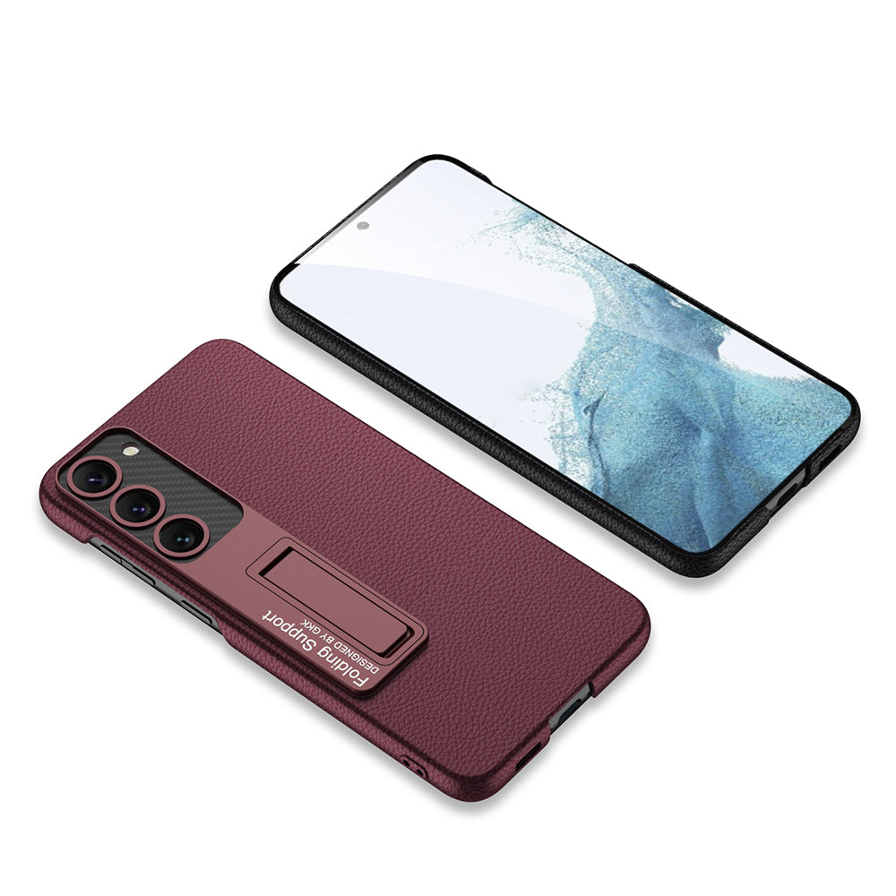 Galaxy S23 Kılıf Zore Kıpta Standlı Kapak Kırmızı