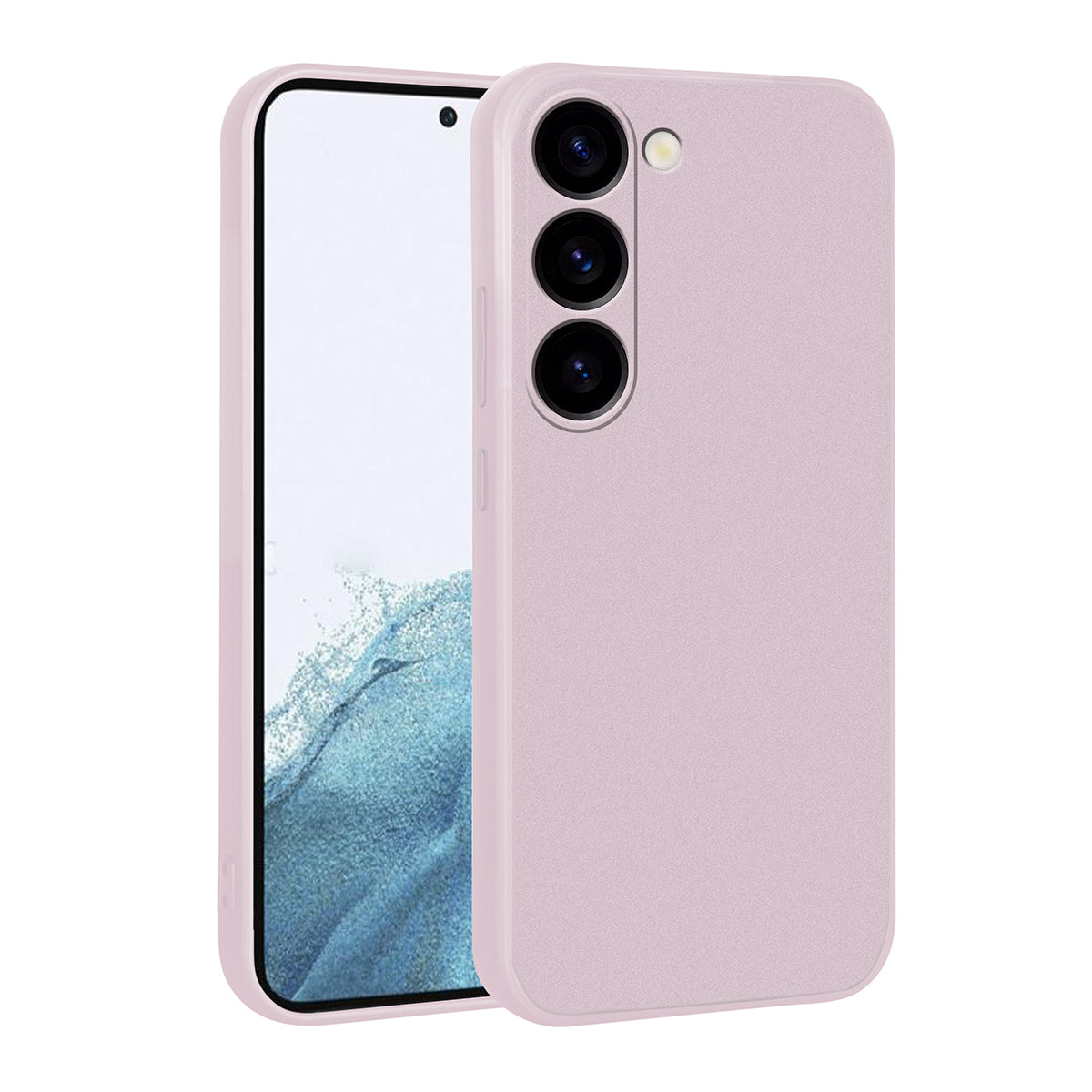 Galaxy S23 Kılıf Zore Premier Silikon Kapak Rose Gold