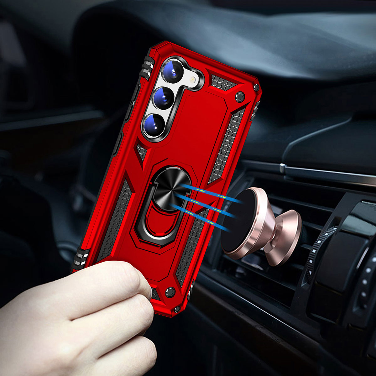 Galaxy S23 Kılıf Zore Vega Kapak Kırmızı