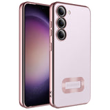 Galaxy S23 Plus Kılıf Kamera Korumalı Logo Gösteren Zore Omega Kapak Siyah